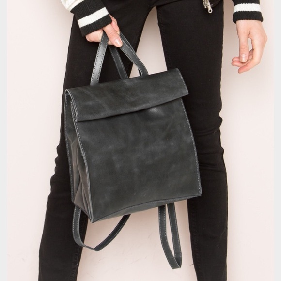 Brandy Melville Handbags - BRANDY MELVILLE Foldover Leather Backpack